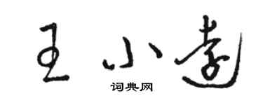 駱恆光王小遠草書個性簽名怎么寫