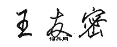 駱恆光王友密行書個性簽名怎么寫