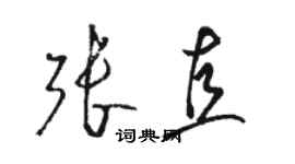 駱恆光張直草書個性簽名怎么寫