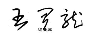 朱錫榮王聞龍草書個性簽名怎么寫