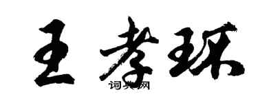 胡問遂王孝環行書個性簽名怎么寫