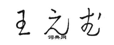 駱恆光王元武草書個性簽名怎么寫