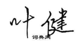 駱恆光葉健行書個性簽名怎么寫