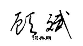 梁錦英顧斌草書個性簽名怎么寫
