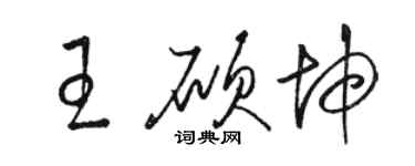 駱恆光王碩坤草書個性簽名怎么寫