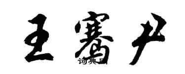 胡問遂王騫尹行書個性簽名怎么寫