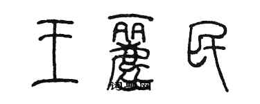 陳墨王麗民篆書個性簽名怎么寫