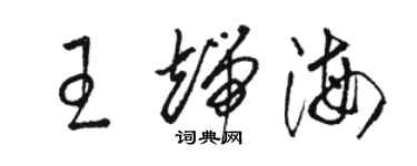 駱恆光王端海草書個性簽名怎么寫