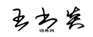 朱錫榮王書炎草書個性簽名怎么寫