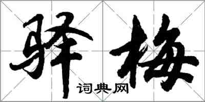 胡問遂驛梅行書怎么寫