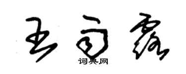 朱錫榮王雨露草書個性簽名怎么寫