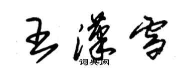 朱錫榮王漢雪草書個性簽名怎么寫