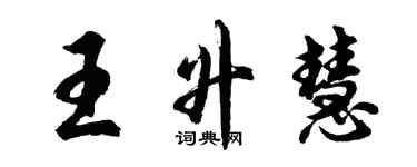 胡問遂王升慧行書個性簽名怎么寫