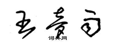 朱錫榮王夢雨草書個性簽名怎么寫