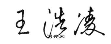 駱恆光王浩凌草書個性簽名怎么寫