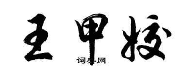 胡問遂王甲姣行書個性簽名怎么寫