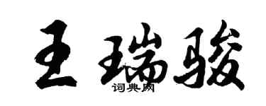 胡問遂王瑞駿行書個性簽名怎么寫