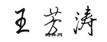 駱恆光王芳濤行書個性簽名怎么寫