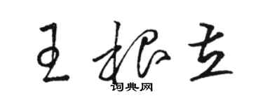 駱恆光王根立草書個性簽名怎么寫