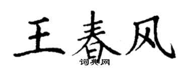 丁謙王春風楷書個性簽名怎么寫