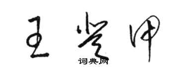 駱恆光王登甲草書個性簽名怎么寫