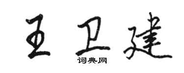 駱恆光王衛建行書個性簽名怎么寫