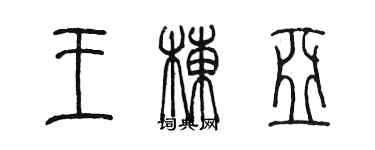 陳墨王棟亞篆書個性簽名怎么寫