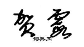 朱錫榮賀霞草書個性簽名怎么寫