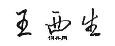 駱恆光王西生行書個性簽名怎么寫