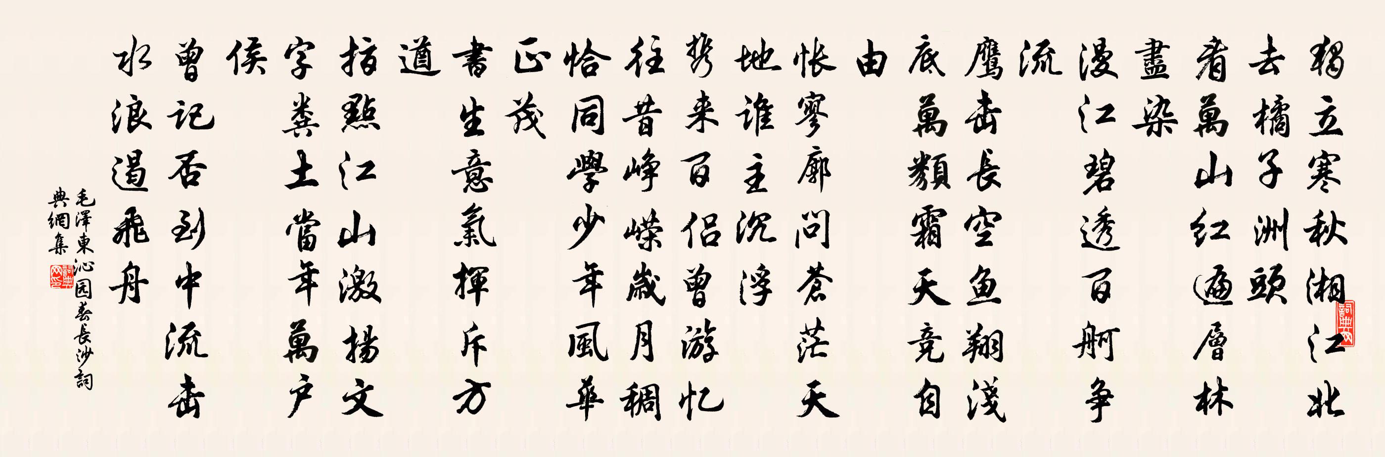 沁園春·長沙書法作品欣賞