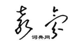 駱恆光袁氛草書個性簽名怎么寫