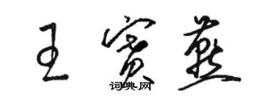 駱恆光王賽燕草書個性簽名怎么寫