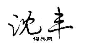 曾慶福沈豐行書個性簽名怎么寫