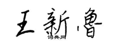 王正良王新魯行書個性簽名怎么寫