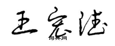 曾慶福王宏德草書個性簽名怎么寫