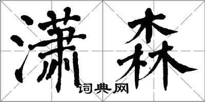 翁闓運瀟森楷書怎么寫