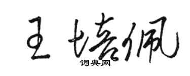 駱恆光王培佩草書個性簽名怎么寫