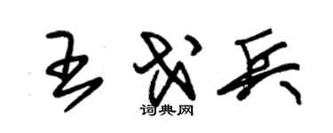 朱錫榮王戈兵草書個性簽名怎么寫