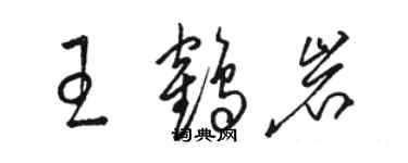 駱恆光王鶴岩草書個性簽名怎么寫