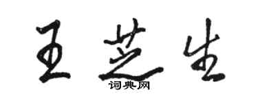 駱恆光王芝生行書個性簽名怎么寫