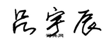 朱錫榮呂宇辰草書個性簽名怎么寫