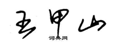 朱錫榮王甲山草書個性簽名怎么寫