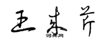 曾慶福王來芹草書個性簽名怎么寫