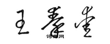 駱恆光王秦愛草書個性簽名怎么寫