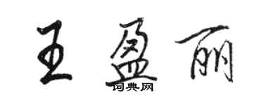 駱恆光王盈麗行書個性簽名怎么寫