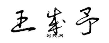 曾慶福王成予草書個性簽名怎么寫