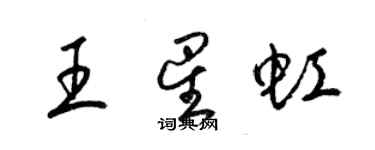 梁錦英王星虹草書個性簽名怎么寫