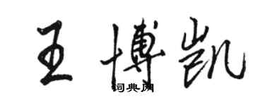 駱恆光王博凱行書個性簽名怎么寫