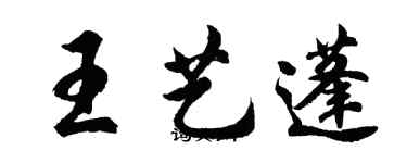 胡問遂王藝蓬行書個性簽名怎么寫