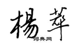 王正良楊萃行書個性簽名怎么寫